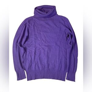 VTG Brettons 100% Cashmere Turtleneck Sweater Purple M | 100% Pure Cashmere